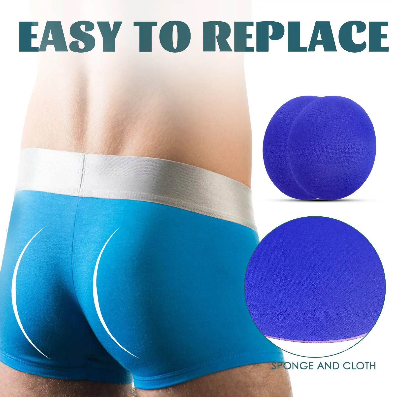 2Pcs 's Butt Lifter Pads Invisible Hip for Shaping Lifted Curves Soft Sponge Padding Detachable Reusable for Daily