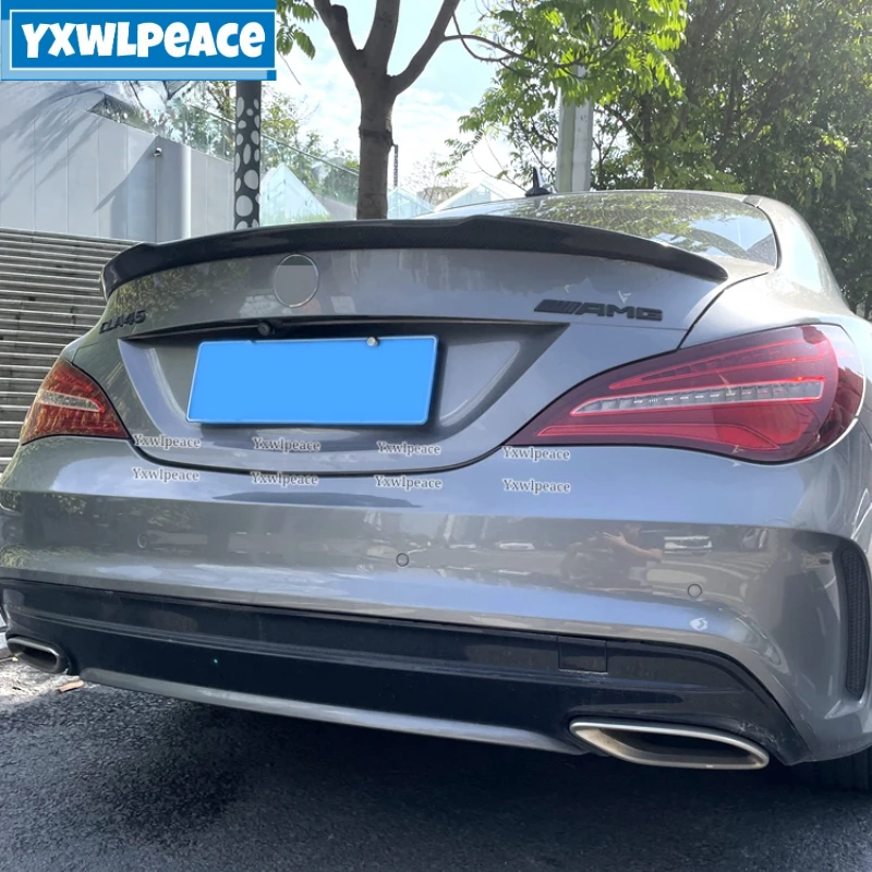 

FD Style Real Carbon Fiber Rear Trunk Lip Spoiler Car Styling For Benz CLA Spoiler CLA45 W117 C117 CLA 200 250 260 AMG 2013-2017