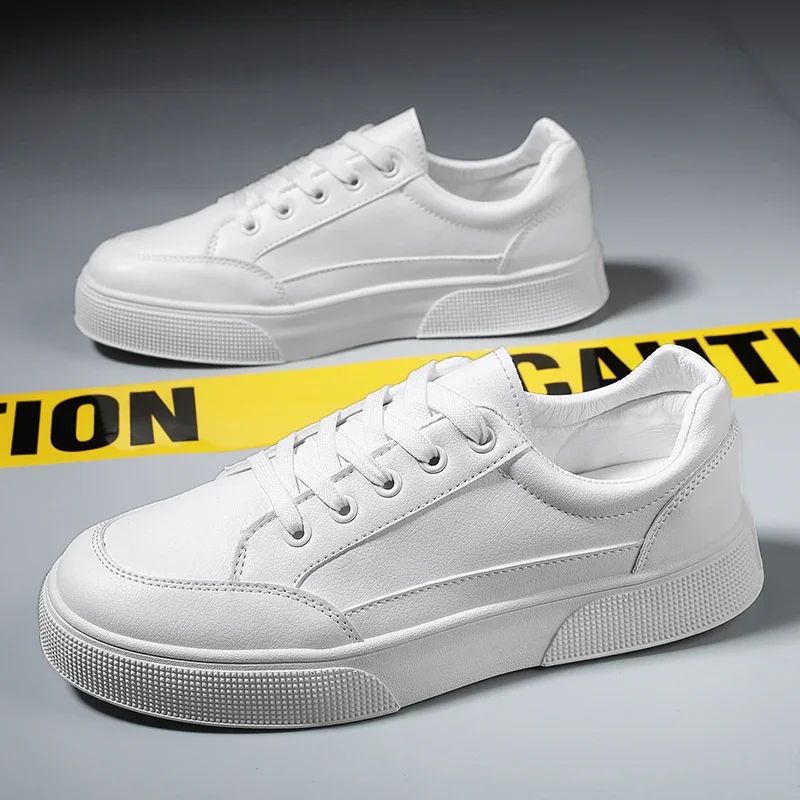 Herenschoenen Lente En Zomer Canvas Ademende Casual Boardschoenen Heren 2024 Nieuwe Modetrend Lage Witte Schoenen Sneakers