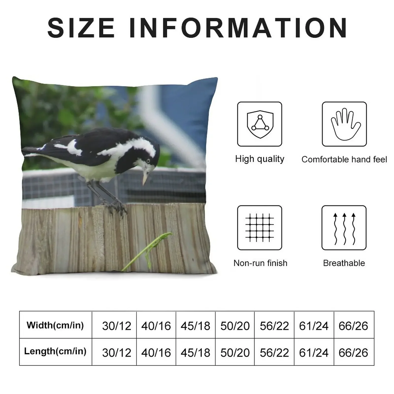 Mrs. Magpie Lark Throw Pillow Sofa Cushions Covers Sitting Cushion pillow