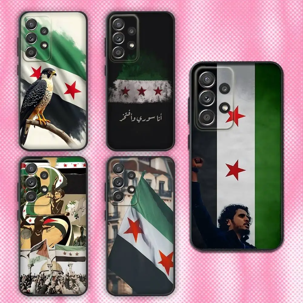 

Cool S-Syrian Syria Flag Phone Case For Samsung Galaxy A13,A21s,A22,A31,A32,A52,A53,A71,A80,Soft Black Shell