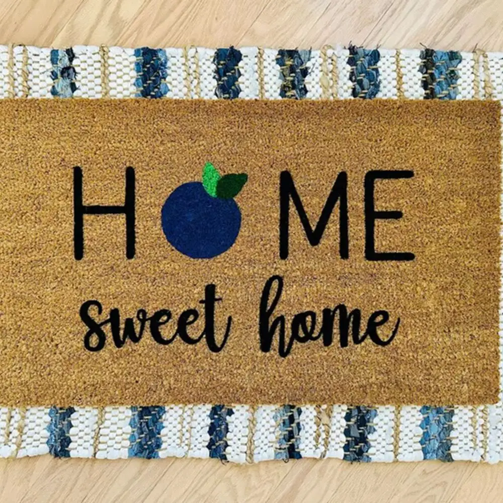 

Fresh Blueberry Mat Custom Carpet Fruit Print Anti Dirty Kitchen Door Sweet Berry Design Home Decor Housewarming Gift