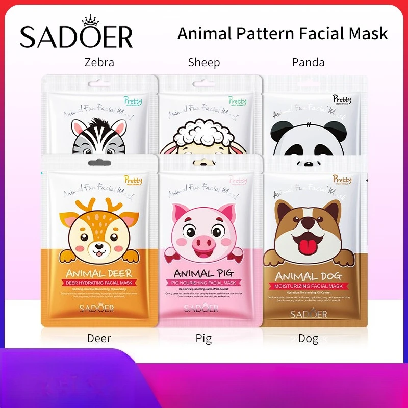 

10-Pack 2025 Zebra Print Facial Mask - Hydrating & Skin Renewal Animal Design