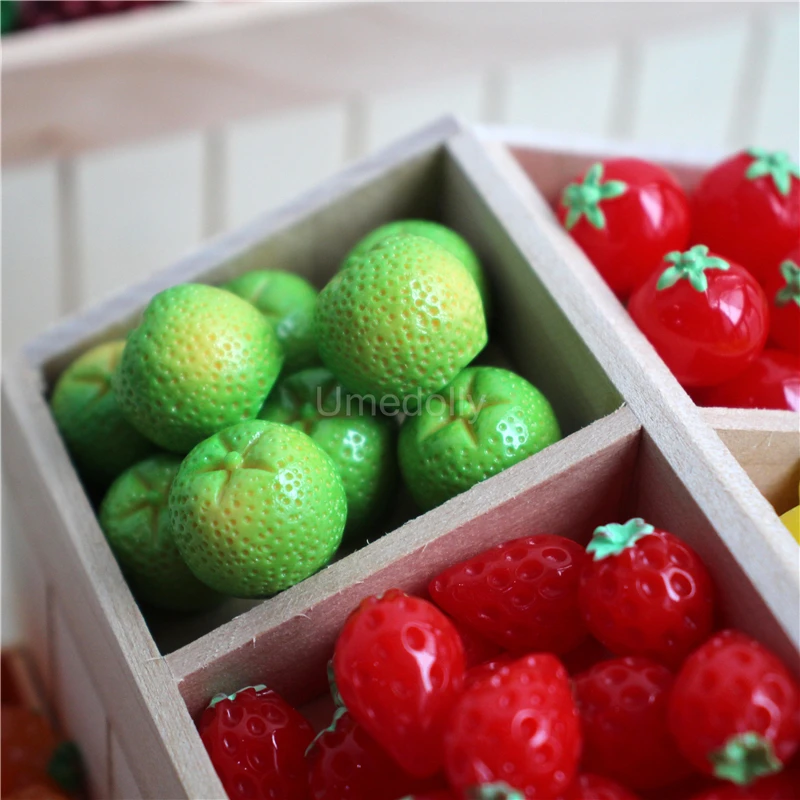 140 Mini Fraises Artificielles Réalistes – Framboises Miniatures 11mm Pour Maison De Poupée, DIY Et Déco