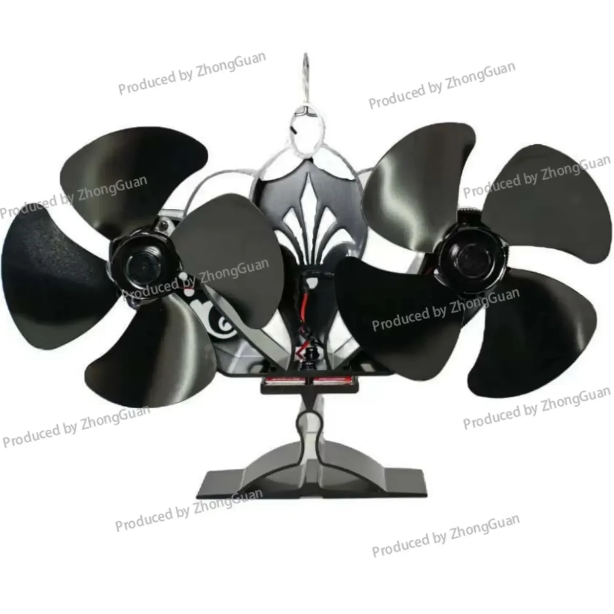 Double Head Crown XF479 Thermal Power Fireplace Fan 8Stove Fan No Power Supply Hot