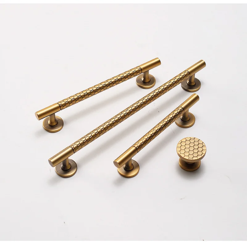 Chinese-style antique wardrobe door handle, high-end antique yellow drawer cabinet door handle, light luxury retro cabinet handl