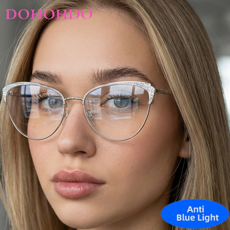 

Retro Brand Design Cat Eye's Anti-Blue Light Glasses For Women Men Computer Play Games Optical Eye Protection Eyeglasses Lentes