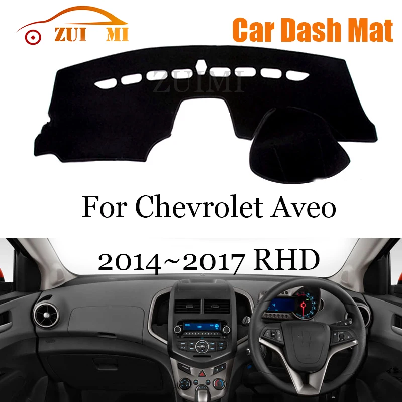 ZUIMI Dashboard Cover Dash Mat Dashmat For Chevrolet Aveo 2014~2017 LHD RHD Dash Board Cover Pad Sun Shade Dedicated Car Non Sli