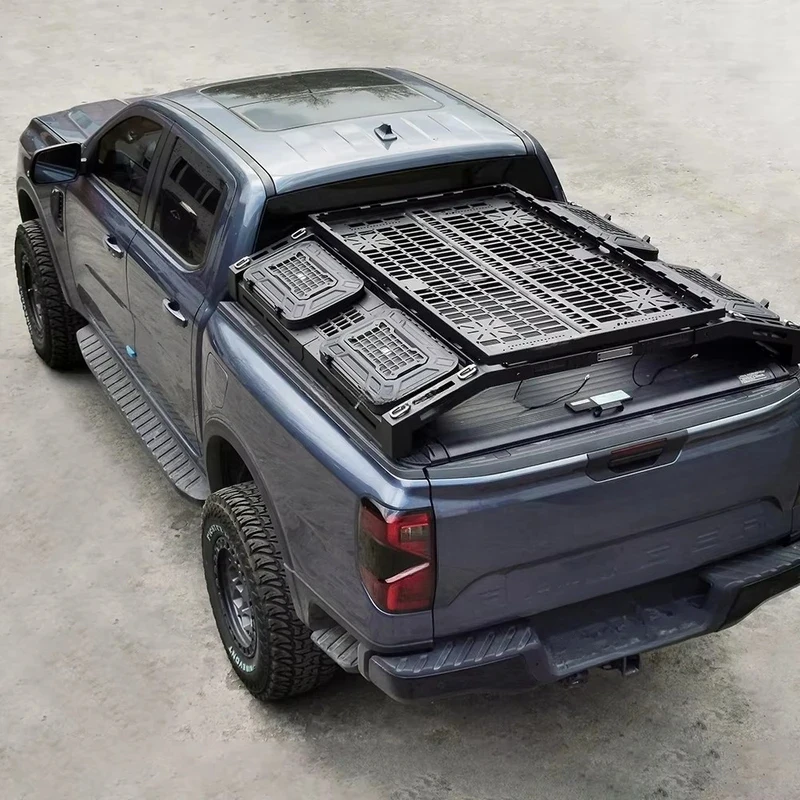 Heavy Duty Anti-Roll Roof Top Tent Pickup Truck Bed Frame Car Bucket Adjustable Roof Rack Multi-Function Adjustable Tool Box