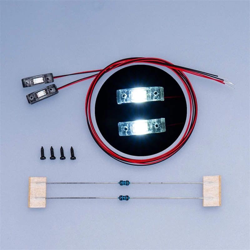 JUWUBA Width Warning Light Spotlight Clearance Light For 1/14 Tamiya Rc Model Toy Truck For 770s Actros Arocs MAN Accessories