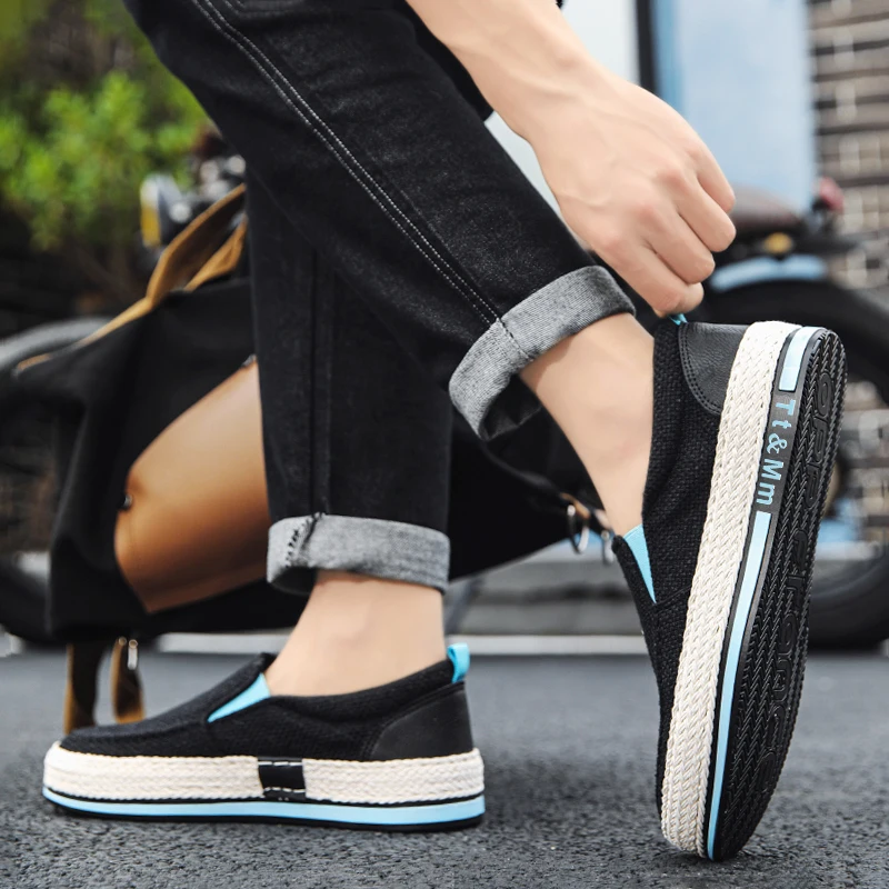 PARZIVAL Summer Mens Sneakers Slip-on Tennis Loafers Casual Sports Shoes Comfortable Breathable Fashion Outdoor Shoes For Men