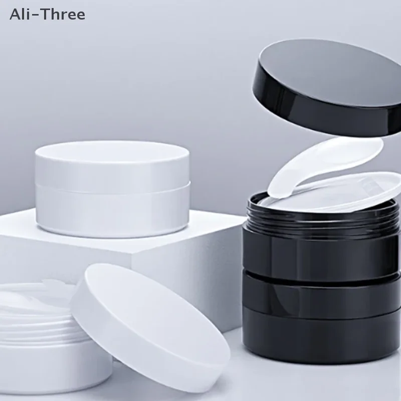 100 جرام فارغة العين كريم وجه جرة غسول الجسم زجاجة التعبئة والتغليف السفر الحاويات مستحضرات التجميل ماكياج مستحلب الفرعية زجاجة مع ملعقة