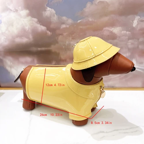 Imagen 2 del producto Monederos y bolsos para mujer, bolso de hombro tipo bandolera de cuero de diseñador, bolso de fiesta de noche con forma de perro bonito, bolso de mujer