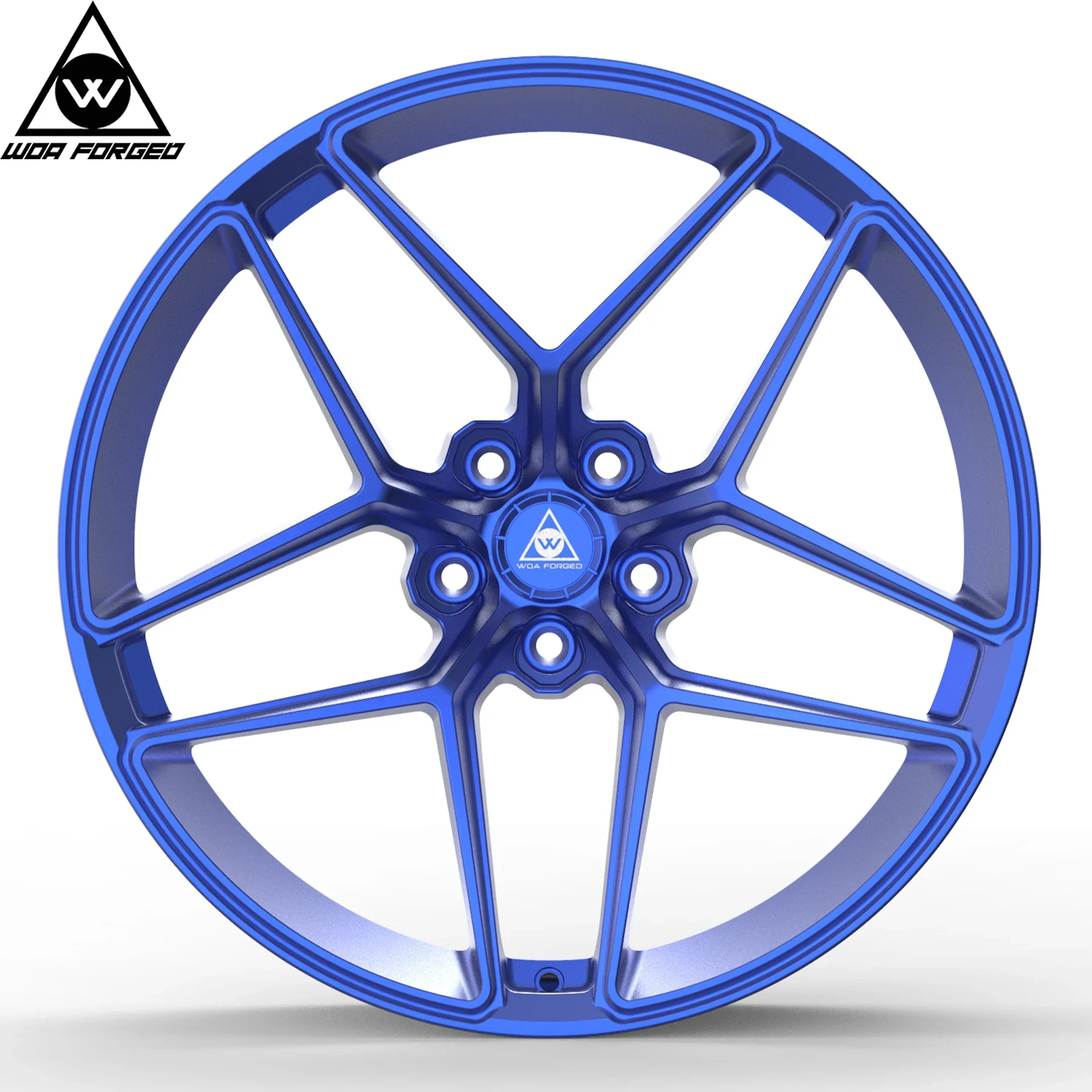 

WOAFORGED Hot Selling Custom Color Polished Blue Aluminium Alloy Forged Wheel Double Five Spoke Passenger Car Wheel Ff11 Rim Hub