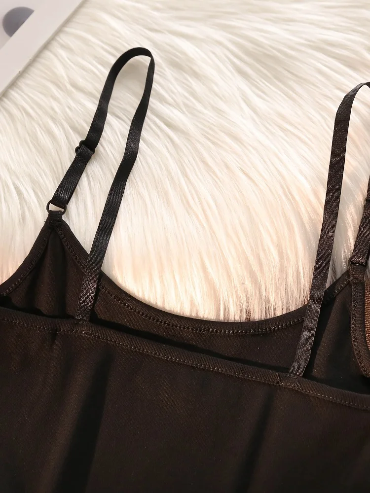 Sexy Bla American Strap Weste Damen New Sle Spicy Girl Einteilige Unterwäsche Design Eng anliegendes Top High Round Neline