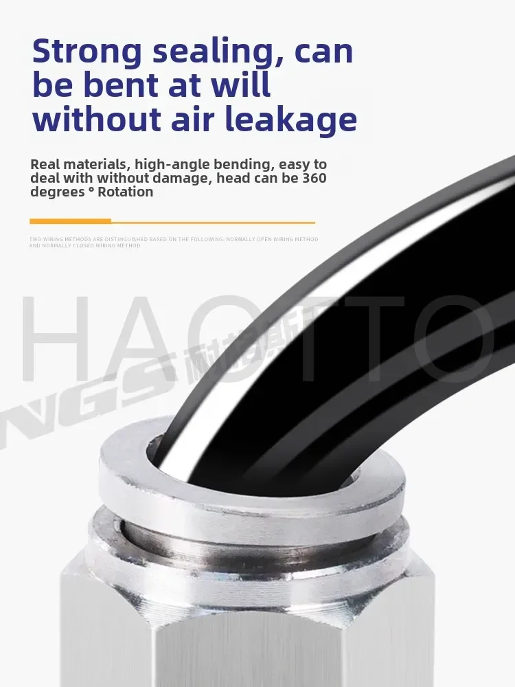 304 stainless steel trachea connector PCquick plug through pneumatic air source high temperature and high pressure air nozzle316