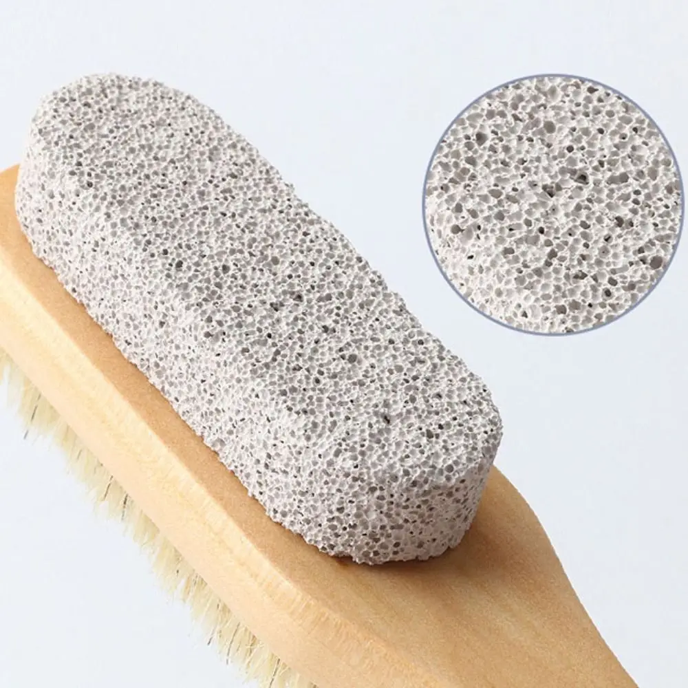 Natural Bristle Foot Massage Brush Two-sided Foot Care Tool Foot Cleaning Brush Pumice Stone Brush Pedicure Tools