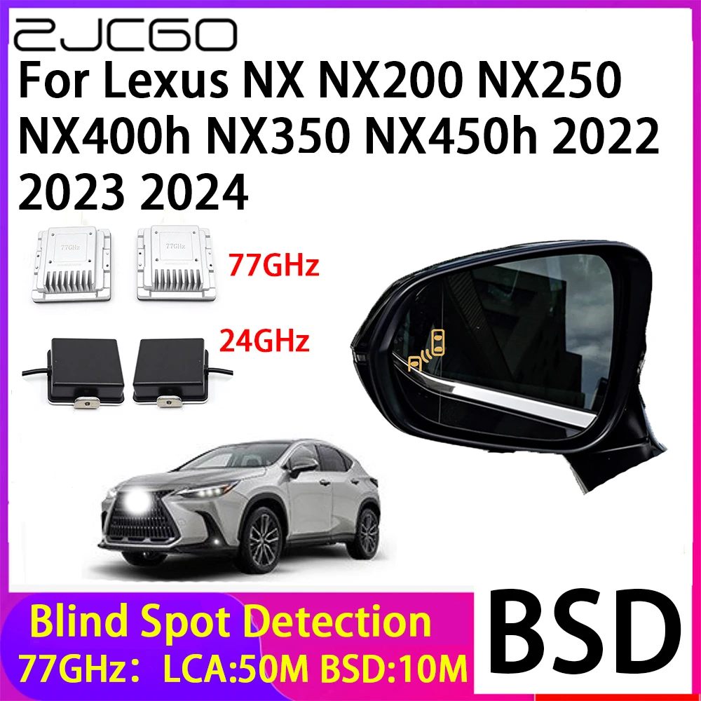 ZJCGO Car Blind Spot Detection BSD Mirror Rear Radar Detection System for Lexus NX NX200 NX250 NX400h NX350 NX450h 2022~2024