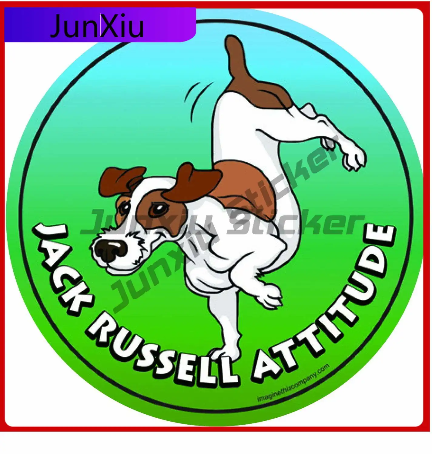 

Jack Russell Attitude Circle Cool Car Laptop Truck Bumper Waterproof Walls Boat Accessory Funny Cute Aesthetic Cute Unique