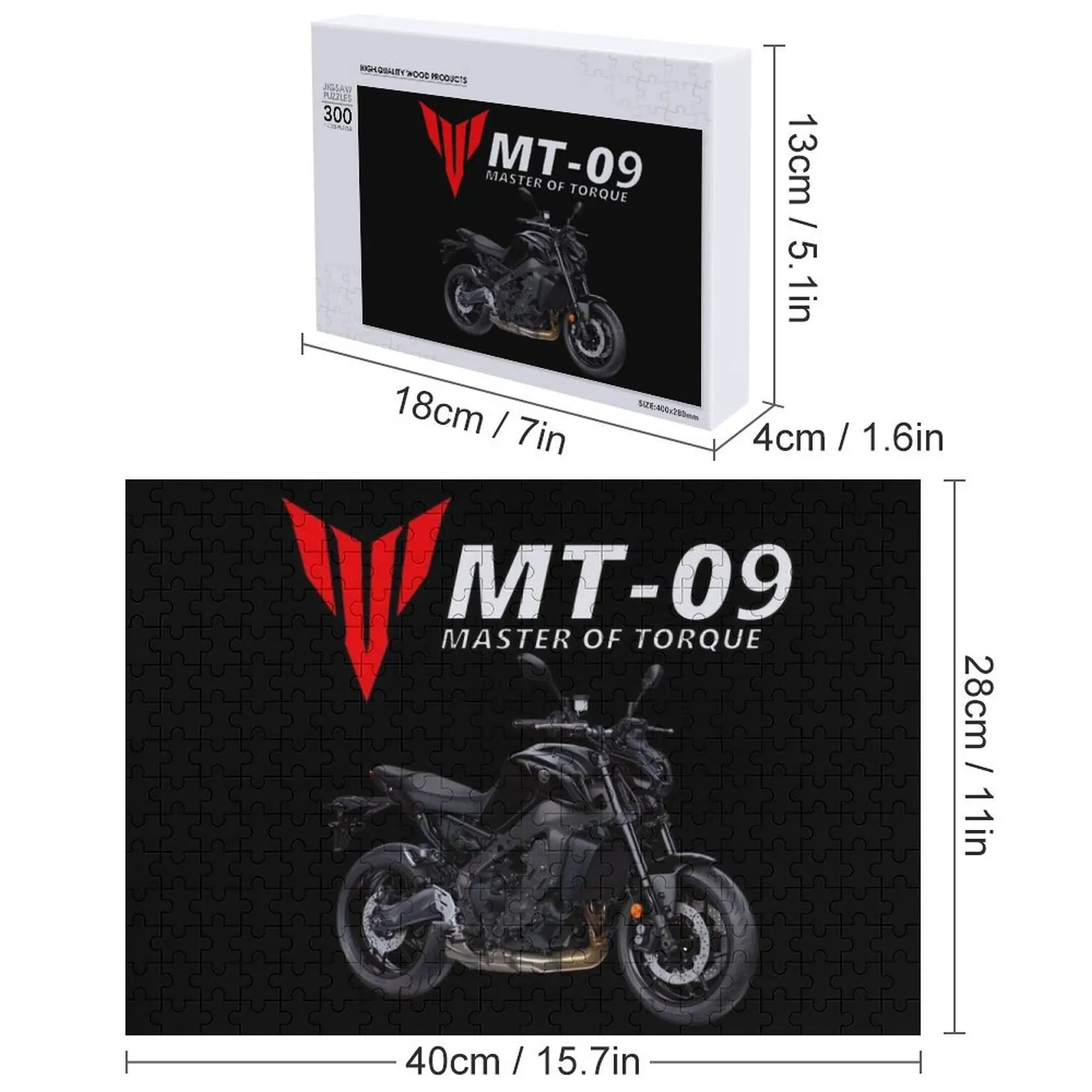 MT-09 دراجة نارية بازل قطع مخصص الخشب هدايا مخصصة خشبية الكبار هدايا مخصصة للأطفال لغز