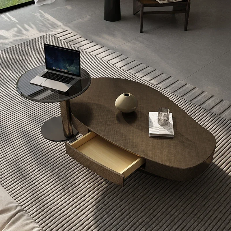 Special-shaped Metal Coffee Table for Living Room Center  Italian Minimalist Light Luxury Design Side for Study Room