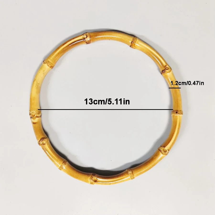 2pcs/ Round Bamboo Handle Handmade Bag Handle Replacement Handle Gift Box Bamboo Handle