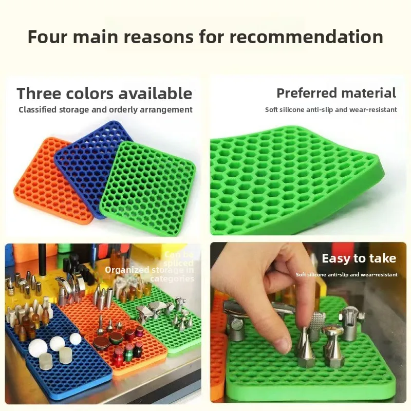 Silicone Storage Board, Tap The Top of The Head To Replace The Head, Pen Head Storage and Resetting Tool, Storage Sorting