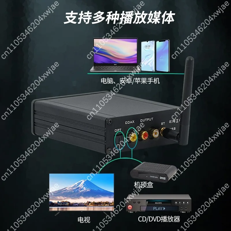 Bluetooth 5.4 Audio Receiver ES9038 DAC Decoder APTX-HD Lossless HiFi Adapter for Home Theater Music