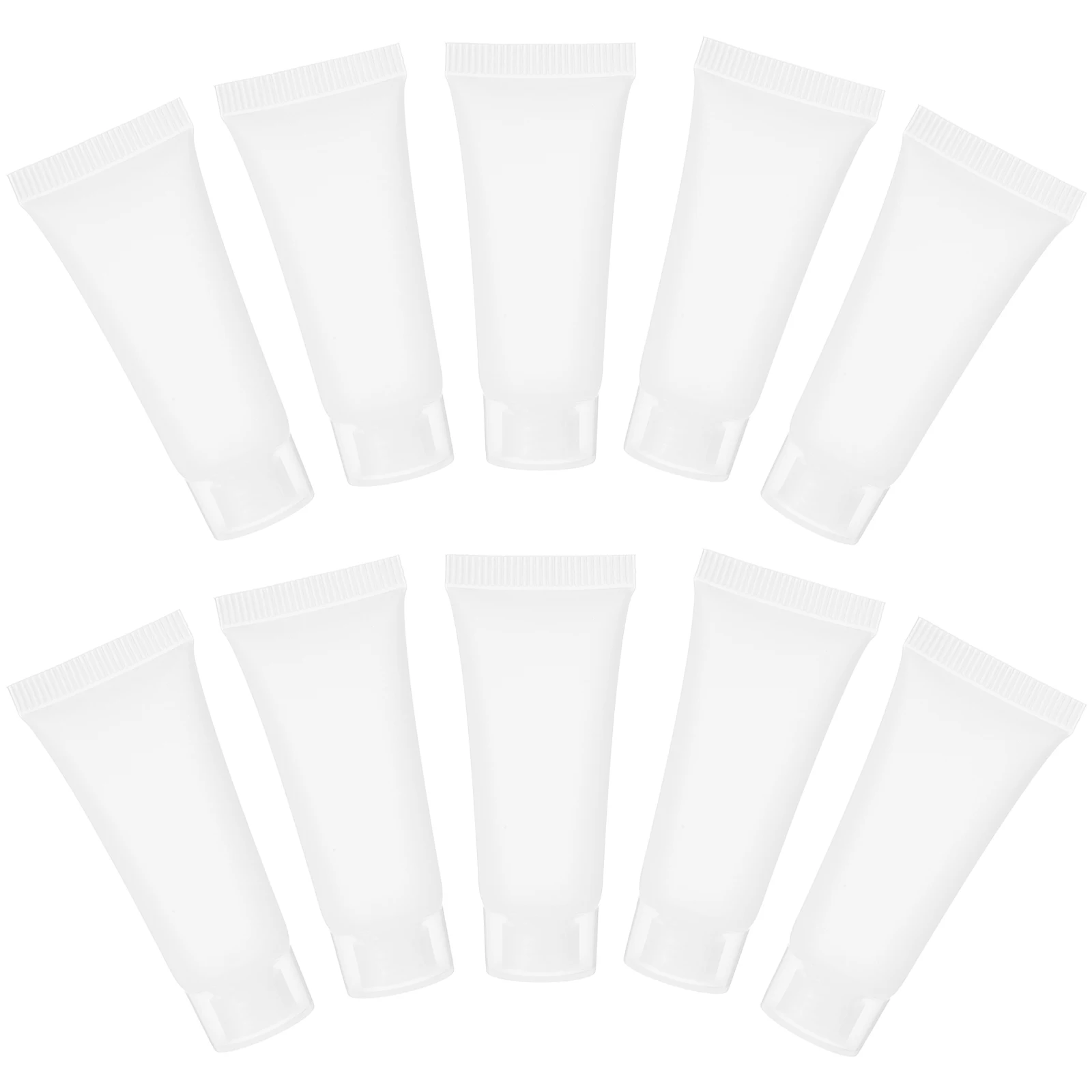

Baluue 50Pcs 10ml Refillable Travel Squeeze Tubes Leak Proof Plastic Containers for Hand Cream Shampoo Toothpaste Clean