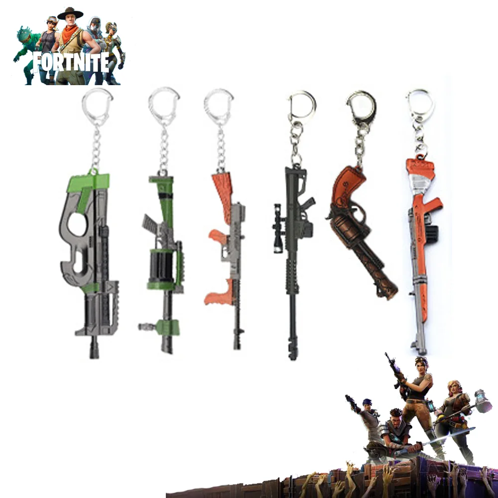 Fortnite Weapons Firearms Model Key Chain Game Peripheral Key Ring Pendant Accessories Backpack Hanging Ornaments Children Toys