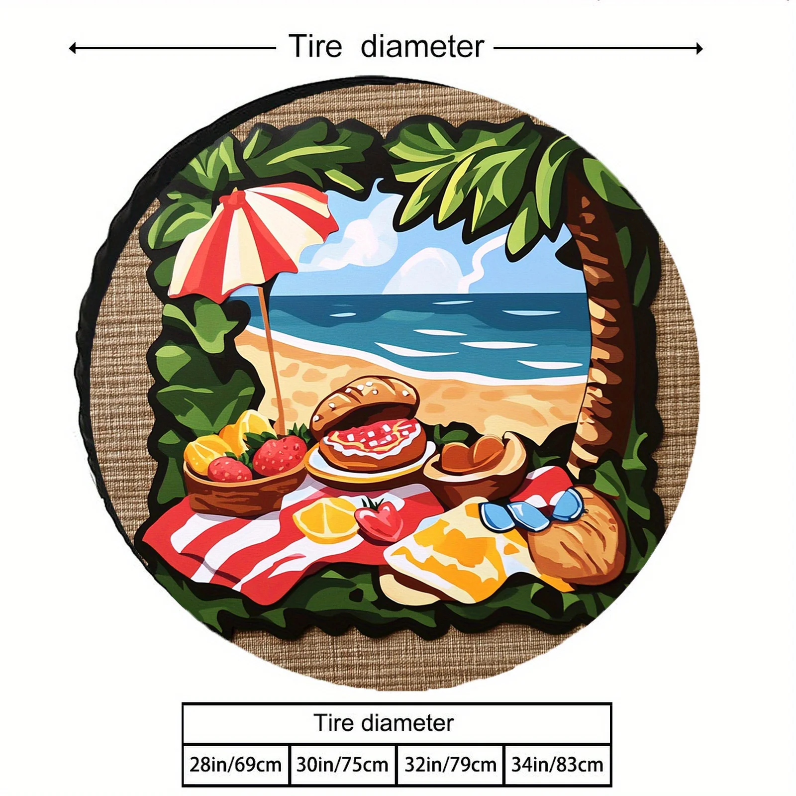 1pc Polyester Spare Tire Cover - Outdoor Camping Adventures recension och pris