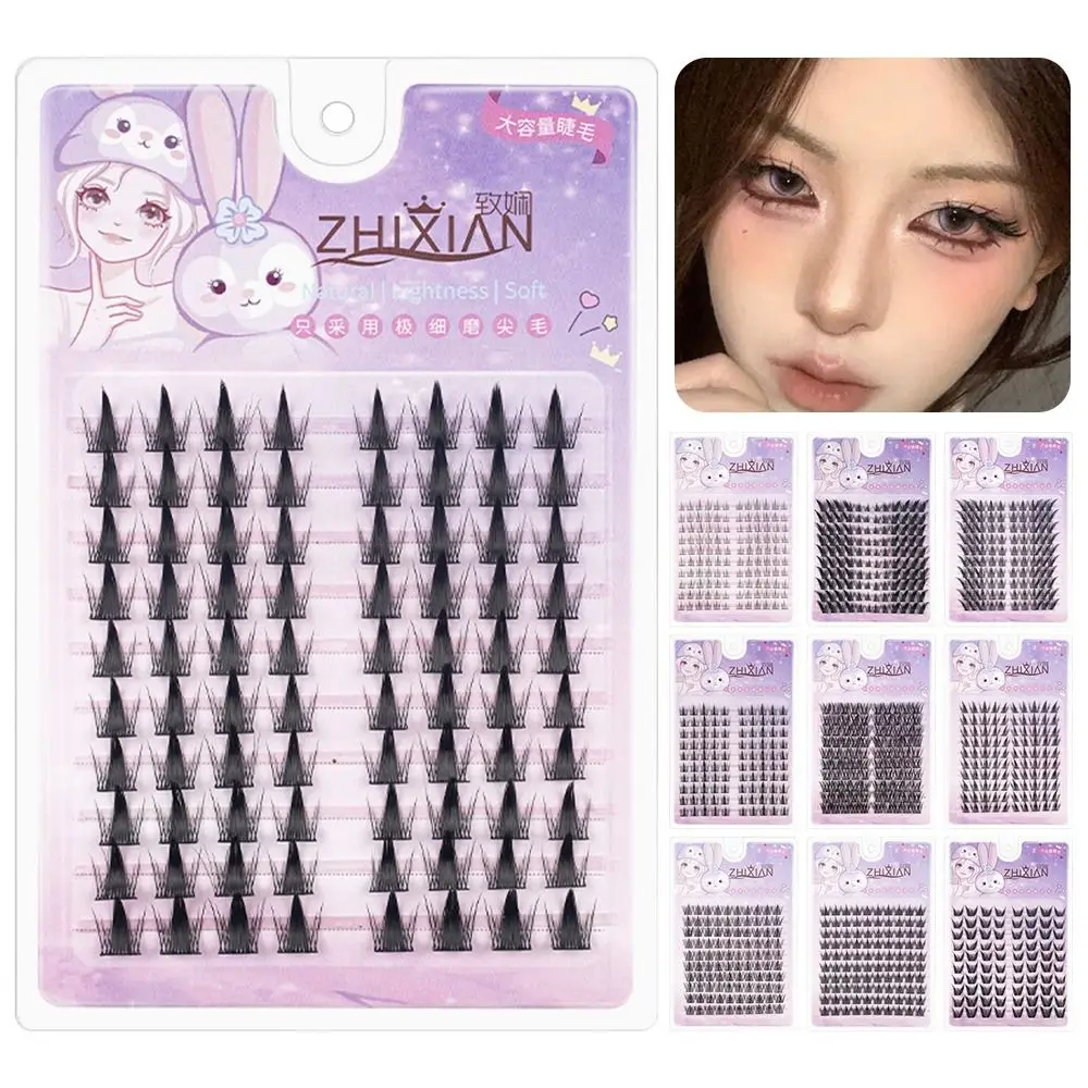 Con strisce di colla gelatinosa Ciglia finte girasole Senza colla Ciglia finte segmentate di grande capacità Stili multipli Strumenti per il trucco