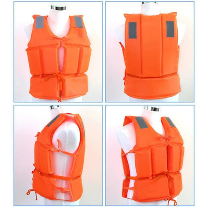 New Orange Adult Childen Foam Flotation Swimming Life Jacket Vest With Whistle Boats Fishing Vest Swimming Drifting Vest