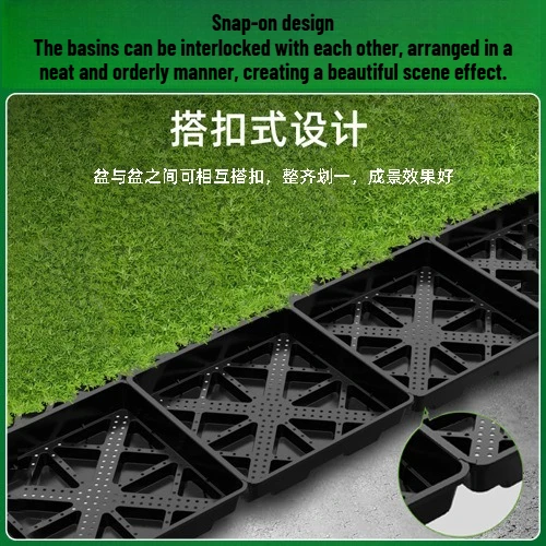 Roof Greening Planting Plate Sedum Plant Container Module Garden Grid Tray for Green Roof Drainage System