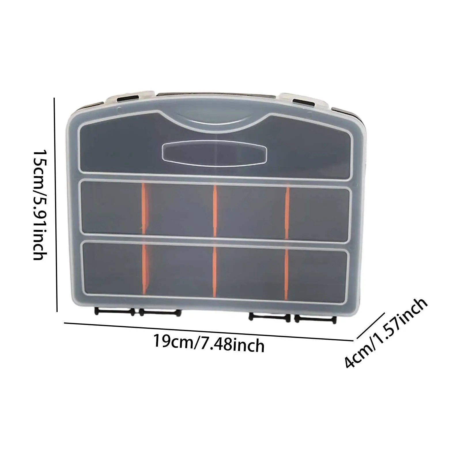 Tool Organizer Case Transparent Lid Practical Portable Multipurpose Easy to Carry Hardware Organizer for Hardware Repairman
