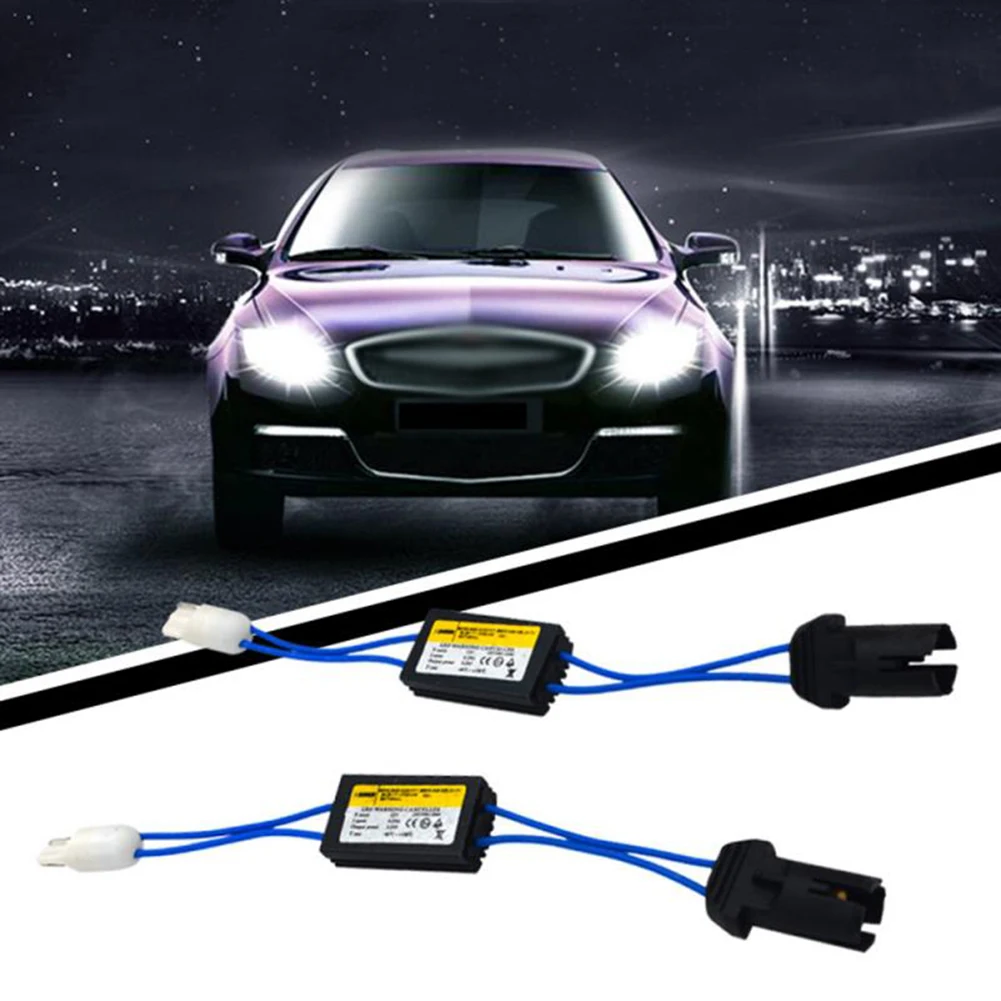 2pcs Car Lights Canbus Cable Warning Canceller Decoder Eliminates Light Faults 12V LED Load Resistance Warning Decoder