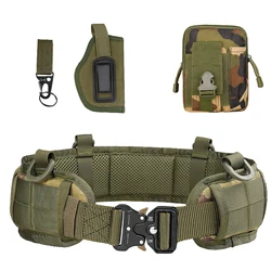 2026 New Tactical Adjustable Fishing Belt Outdoor Men Molle Battle  Army Combat CS Airsoft Hunting Paintball Padded Waist Belts