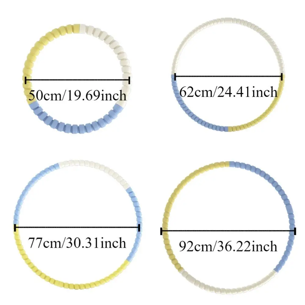 Detachable Yoga Fitness Hoops Adjustable 3/4/5/6 Sections Slimming Sport Hoop Foam Padded Soft Weight Loss Circle