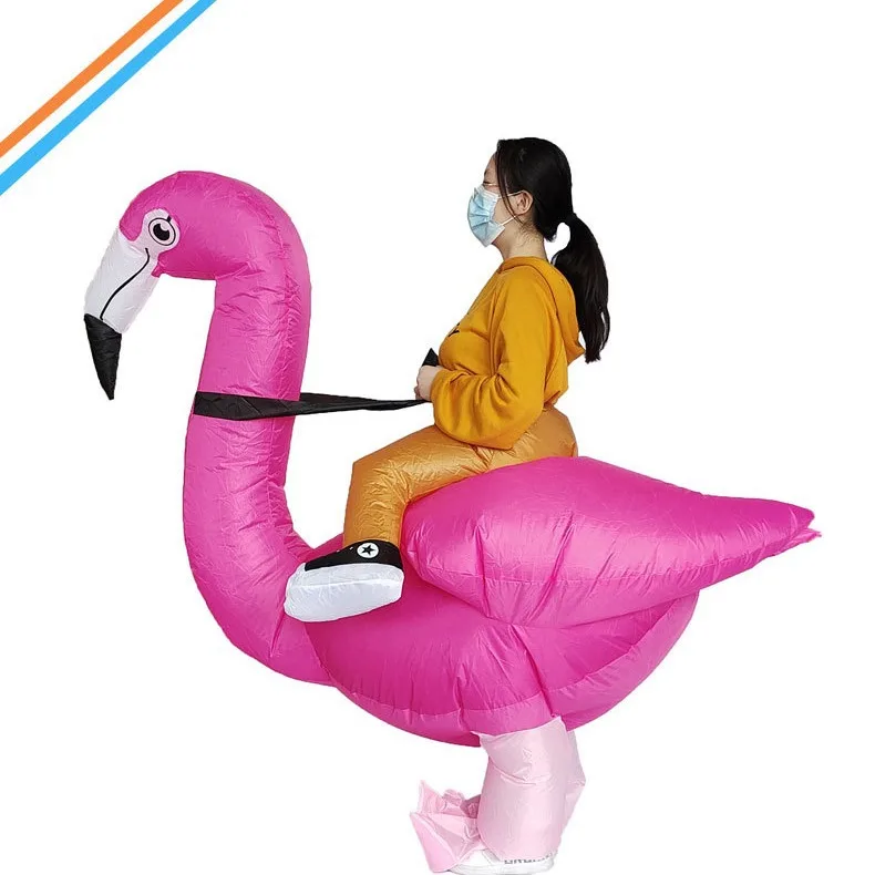 

Креативный надувной костюм для Хэллоуина и Рождества для взрослых, надувной костюм с фламинго