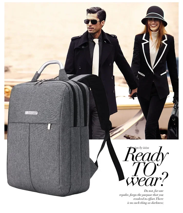 أزياء الرجل محمول على ظهره حقائب الكمبيوتر عارضة نمط أكياس كبيرة الذكور الأعمال حقيبة سفر للماء على ظهره