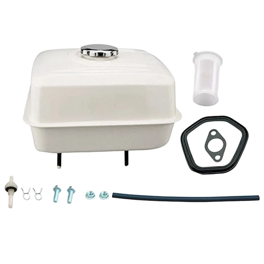 White Fuel Tank Kit for Honda For GX390 For GX340 For GX270 GX420 8HP 9HP 11HP For engines with Full Hardware Set and Fuel Line