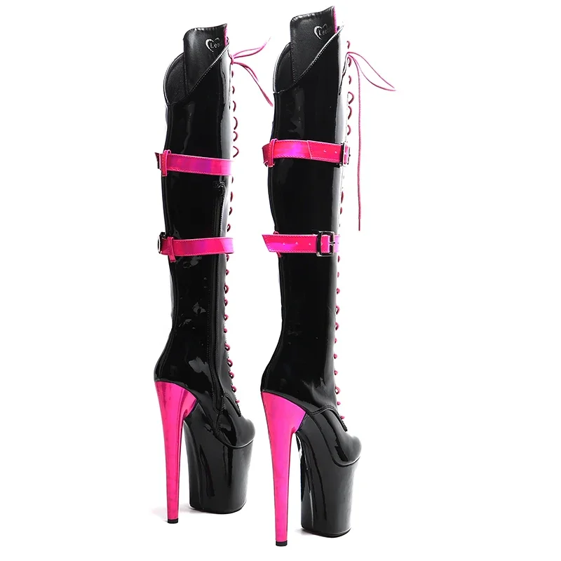 Leecabe 20CM/8 cali Lakierowane PU mieszane kolory Modne modne Szpilki na platformie buty do tańca na rurze dla striptizerki