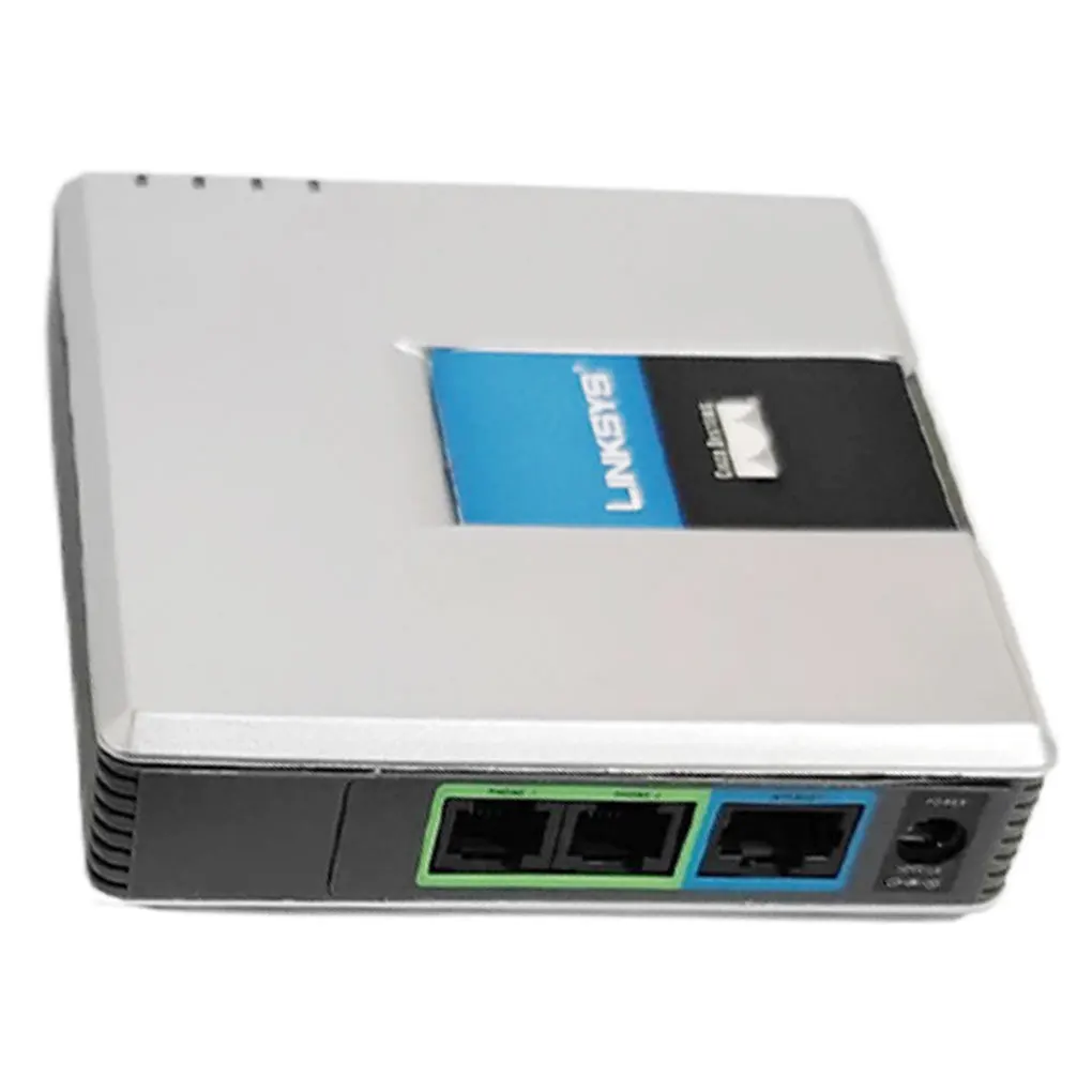 Разблокированный голосовой адаптер для телефона Linksys PAP2T VoIP Адаптер для интернет-телефона SIP VoIP 2 порта FXS Американская вилка