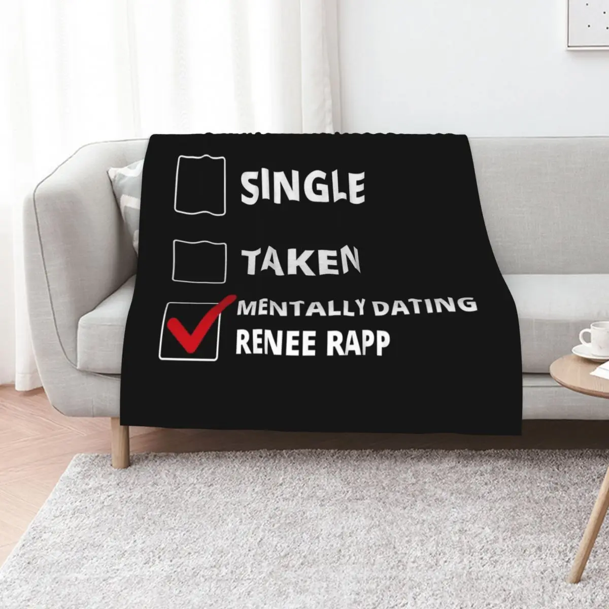 Mentally Dating Renee Rapp Throw Blanket Cute For Baby Weighted Luxury Stuffeds Warm Blankets