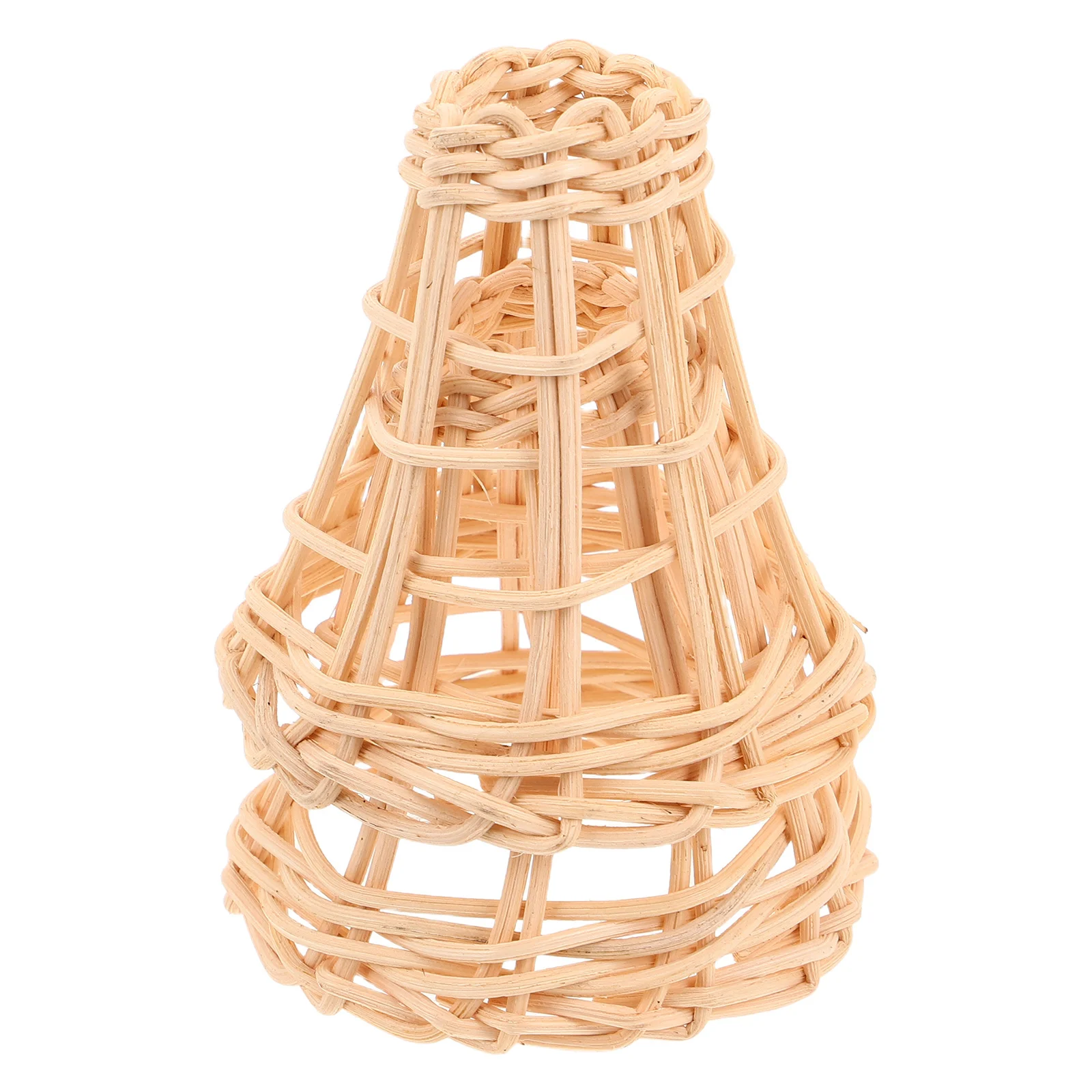 

2Pcs Mini Rattan Lampshades Handwoven Light Covers for String Lights Decorative Pendant Lamp Shades Rustic Boho Hanging Lamps