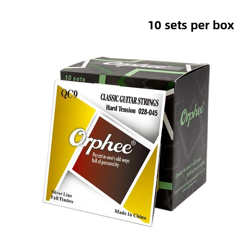 ملحقات الجيتار، أوتار Orphee QC أوتار جيتار كلاسيكية، مجموعة أوتار من النايلون متوسطة وعالية التوتر #5