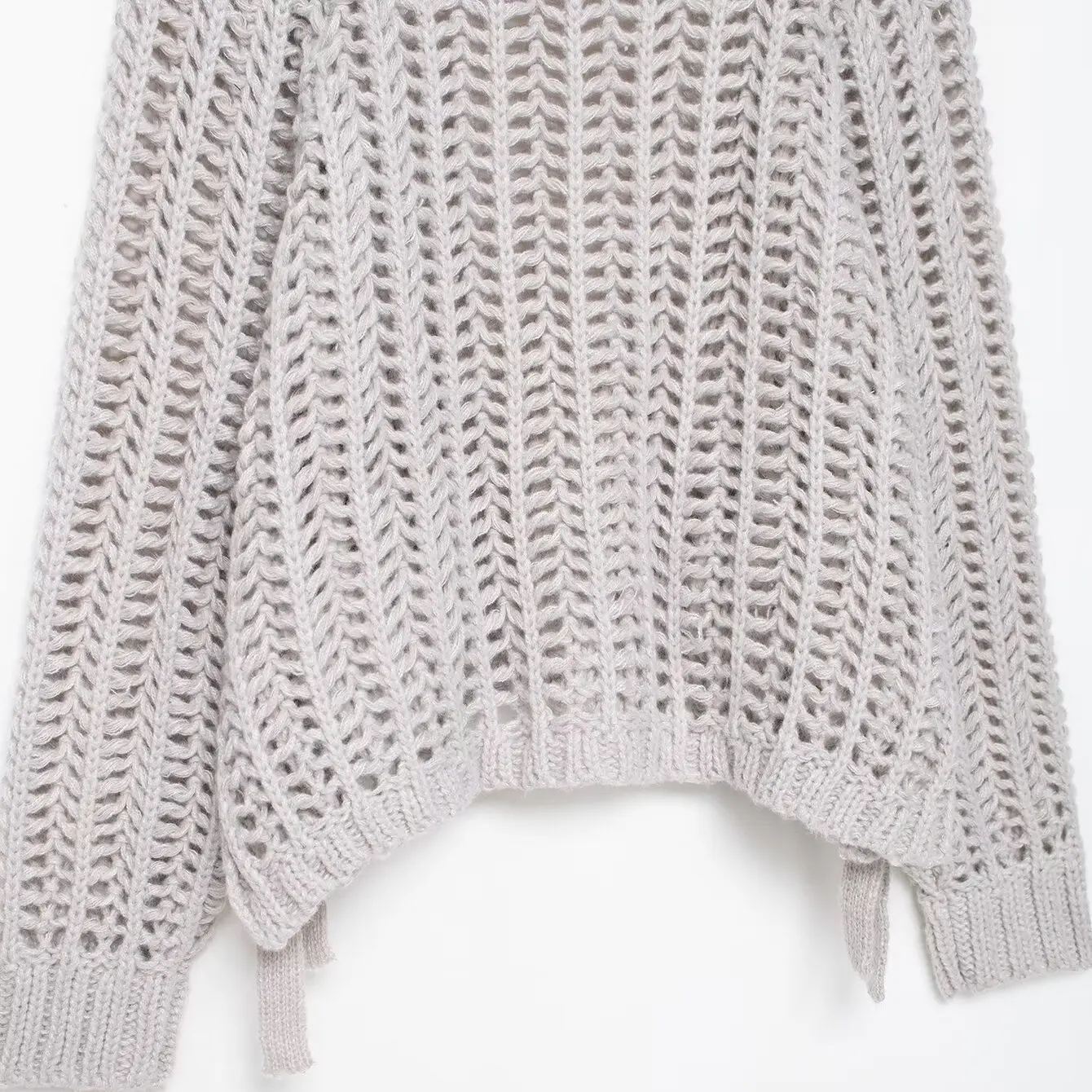 JNLEAOG Frühling Neue frauen Faion Design Seite Dekorative Thi Nadel Top Warme Thermische Lange Sve runde Ne Pullover