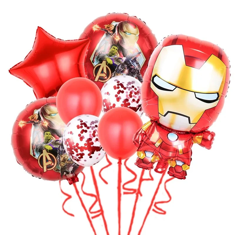 Marvel Comics   The Avengers  Captain America  Spider-Man  Boy Birthday Party Balloon Set