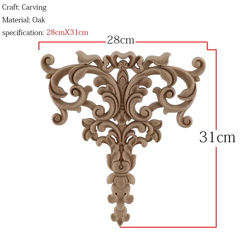 Door On The Wall Woodcarving Wood Decal Carving Lines Wood Applique Wood Rose Rubber Home Decoration Accessories Cabinet Hot Sal