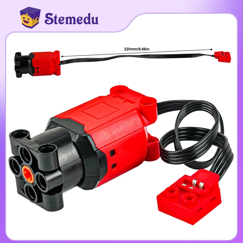 Nuevos bloques de construcción MOC Servo tecnología maquinaria M Motor 7,4 V Motor de potencia de dirección para logotipos DIY juguetes coche camión acelerar